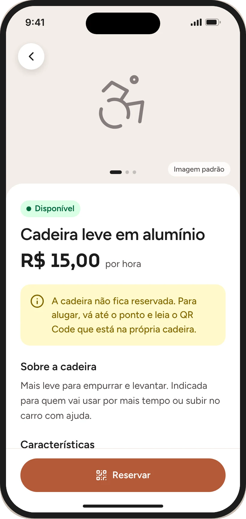 Detalhe da cadeira