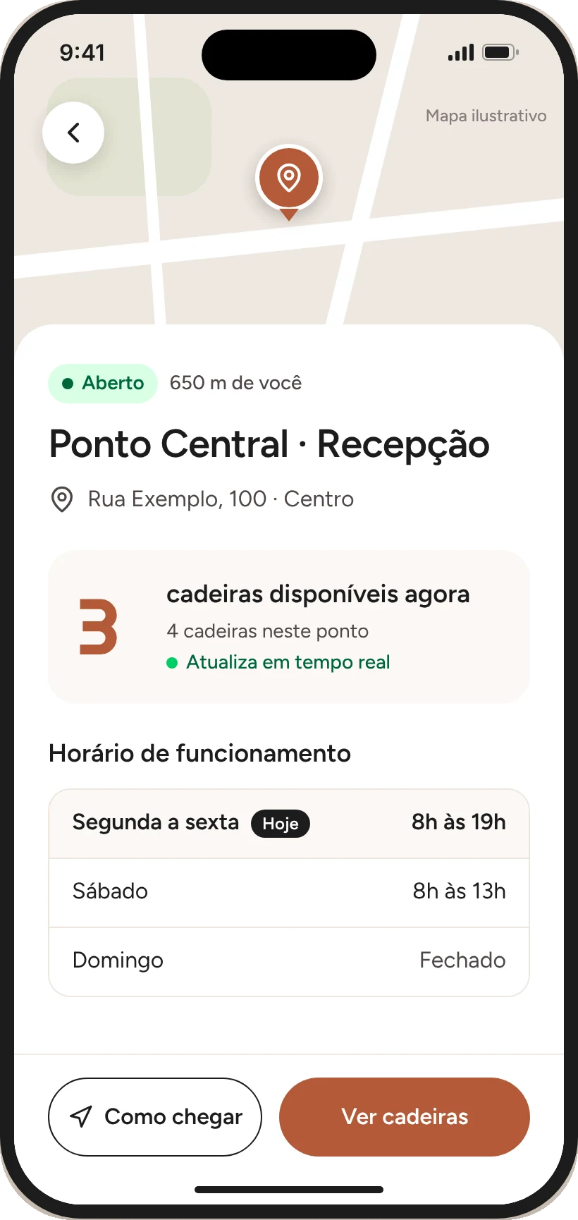 Detalhe do ponto de coleta