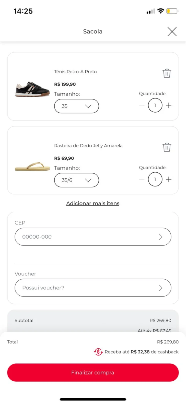 Referência de checkout 2