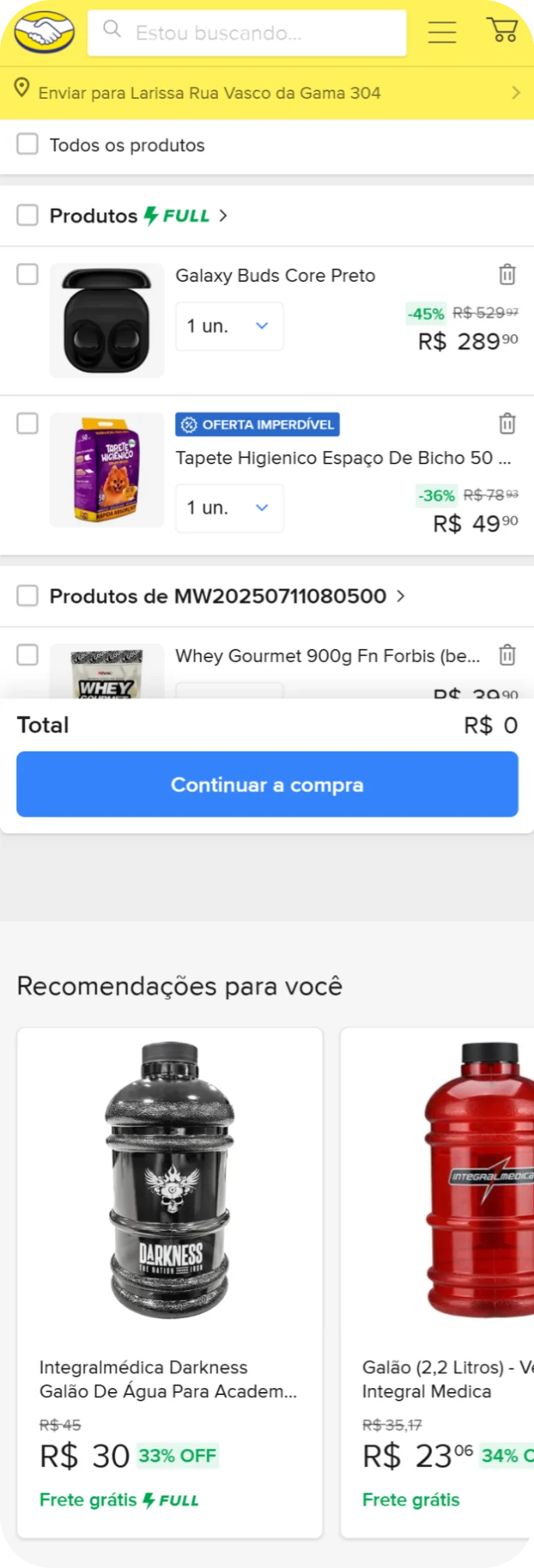 Sacola do Mercado Livre